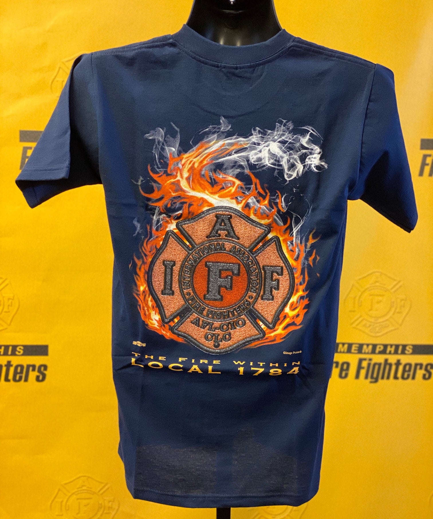 T-Shirt Short Sleeve Smoke (Blue) | Memphis Fire Fighters Association