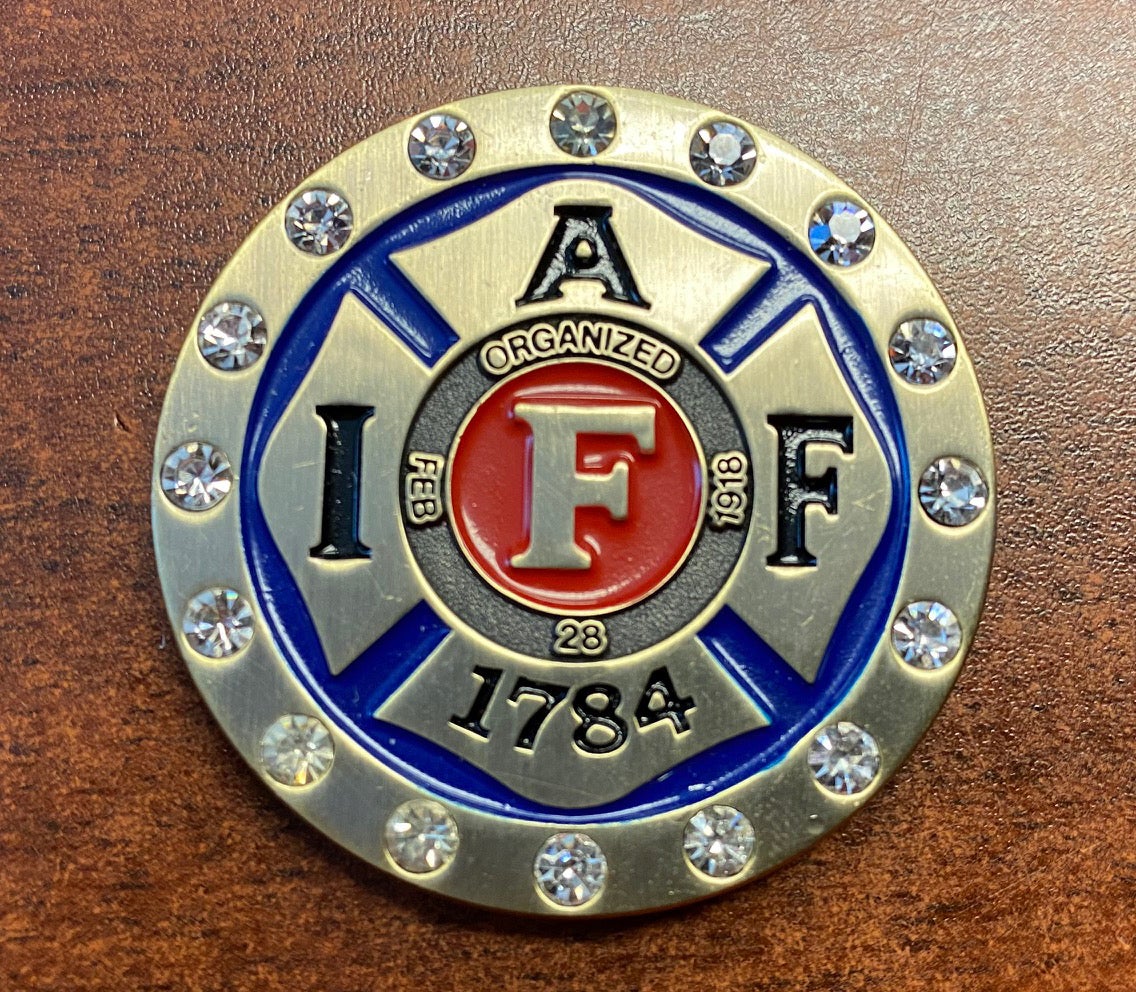 Challenge coin memorial wall memphis fire fighters association